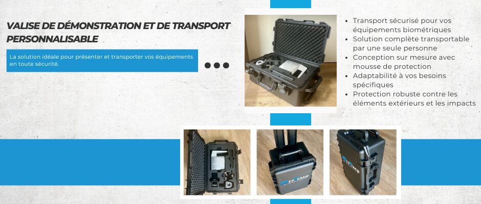 Valise de démonstration et de transport personnalisable